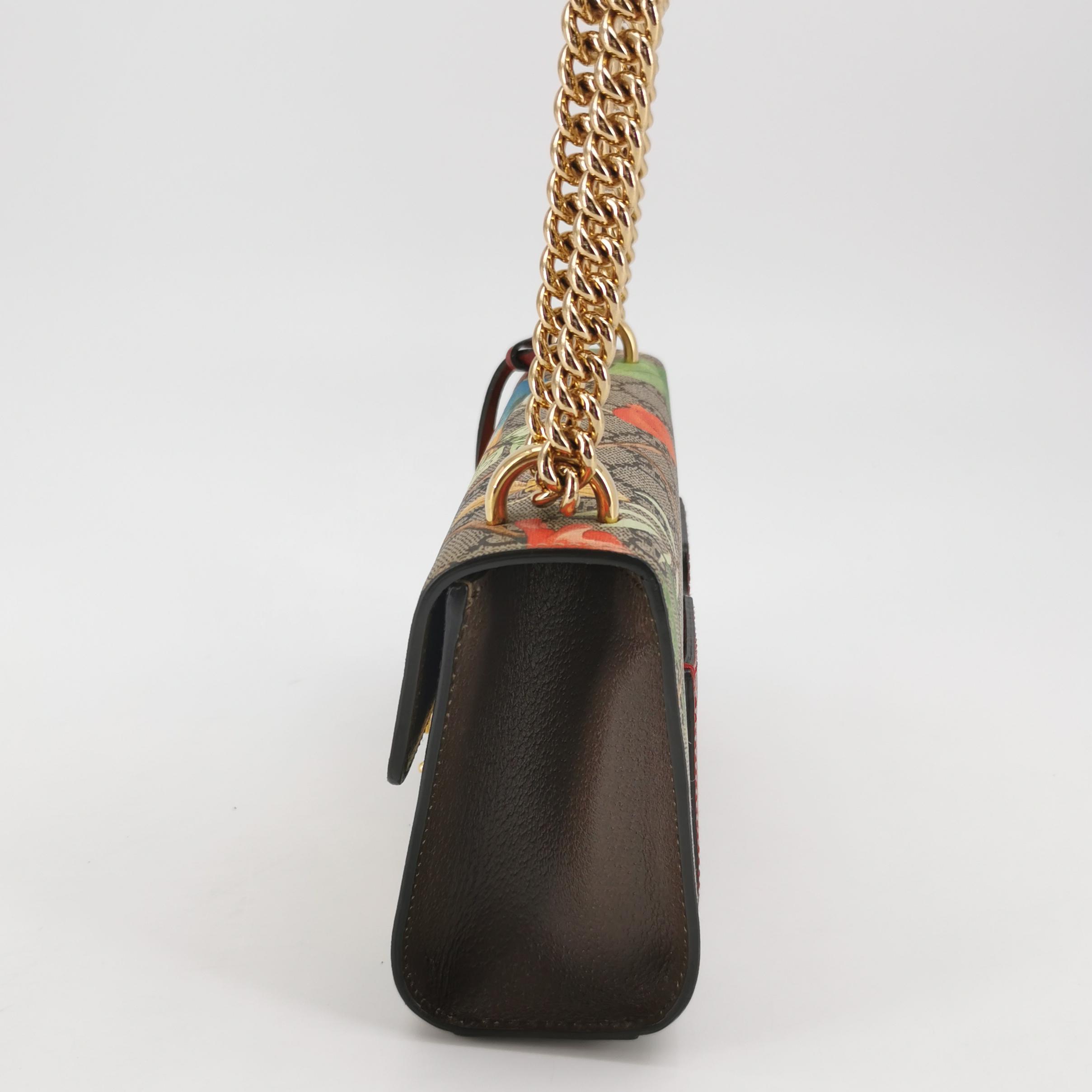 Gucci Padlock Shoulder Bag Tian Print GG Coated Canvas Small — photo 4 of 14