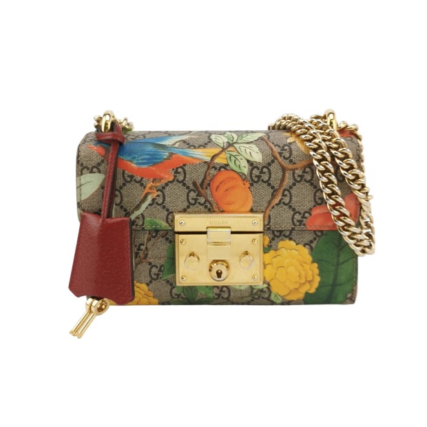 Gucci Padlock Shoulder Bag Tian Print GG Coated Canvas Small — pre-owned, Vierlot