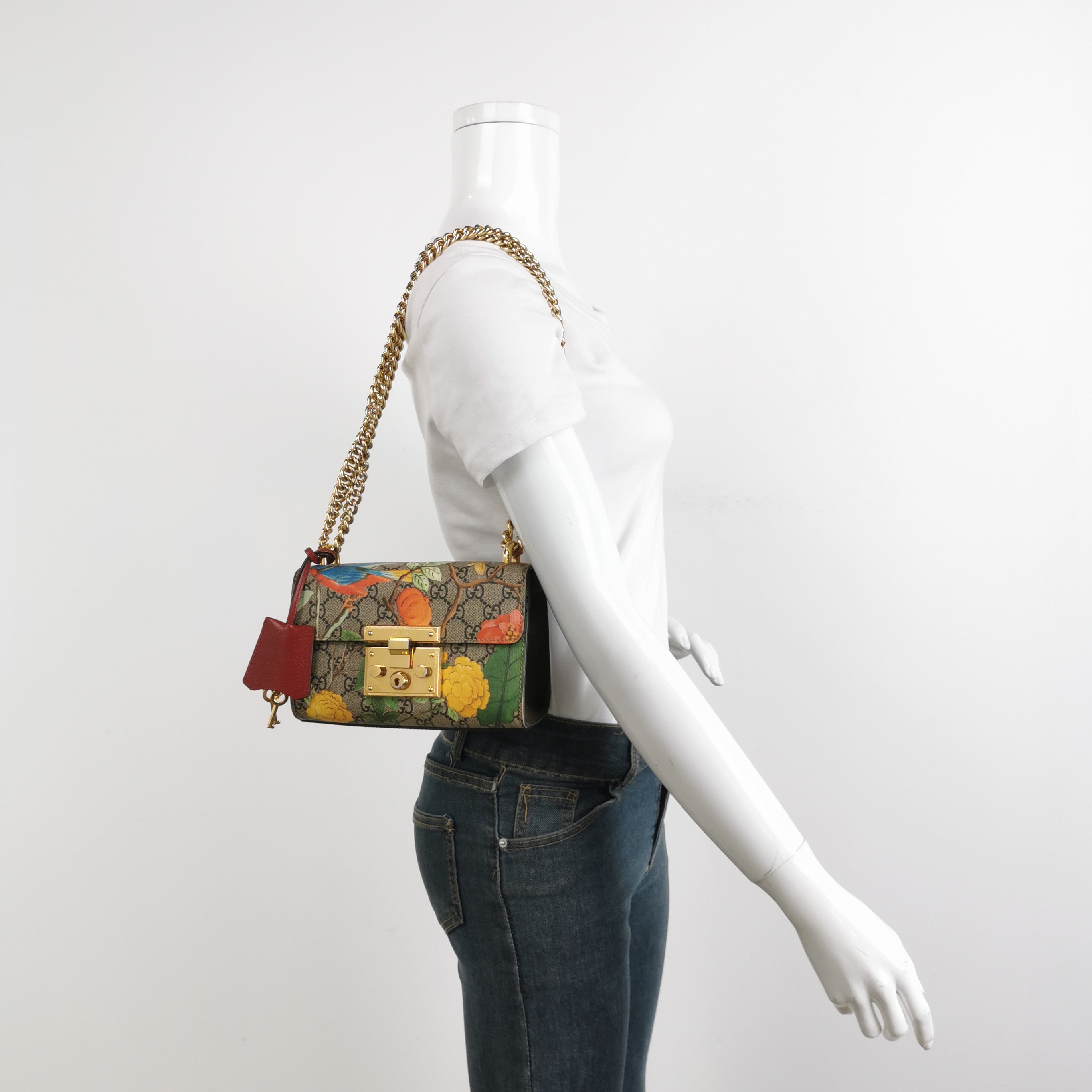 Gucci Padlock Shoulder Bag Tian Print GG Coated Canvas Small — alternate view