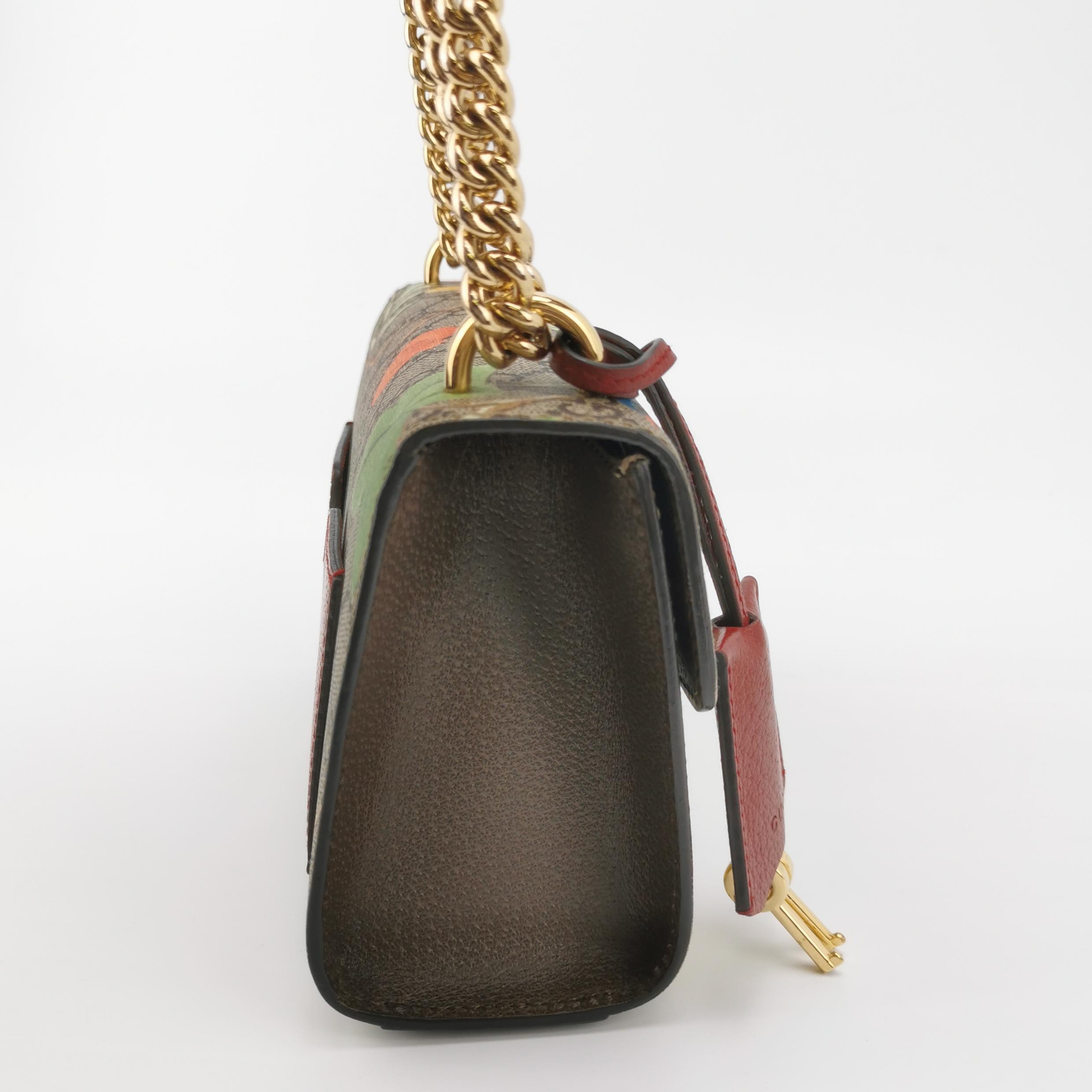 Gucci Padlock Shoulder Bag Tian Print GG Coated Canvas Small — photo 4 of 13