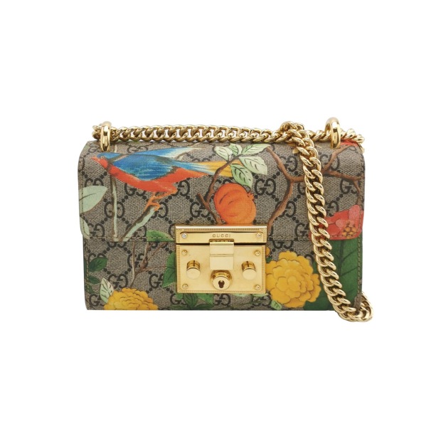 Gucci Padlock Shoulder Bag Tian Print GG Coated Canvas Small — pre-owned, Vierlot