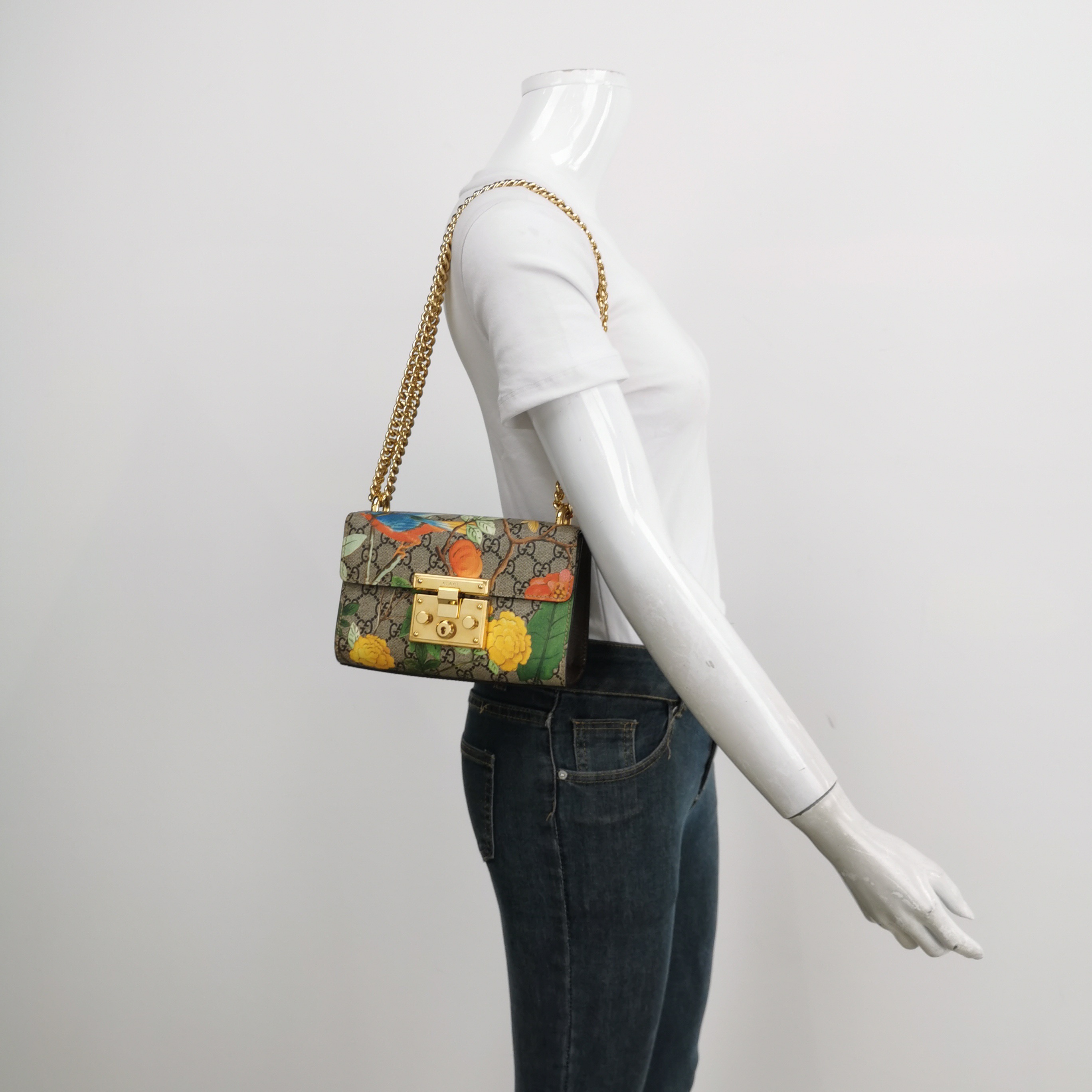 Gucci Padlock Shoulder Bag Tian Print GG Coated Canvas Small — alternate view