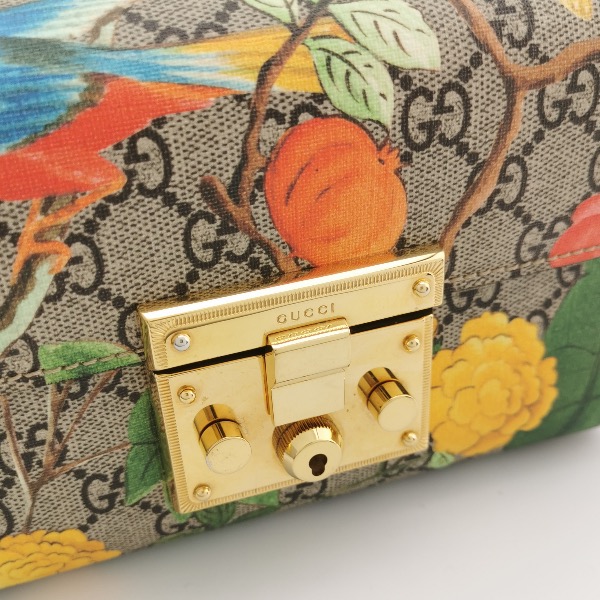 Gucci Padlock Shoulder Bag Tian Print GG Coated Canvas Small — photo 8 of 13