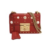 Gucci Pearly Padlock Shoulder Bag Studded Leather Small — thumbnail 1