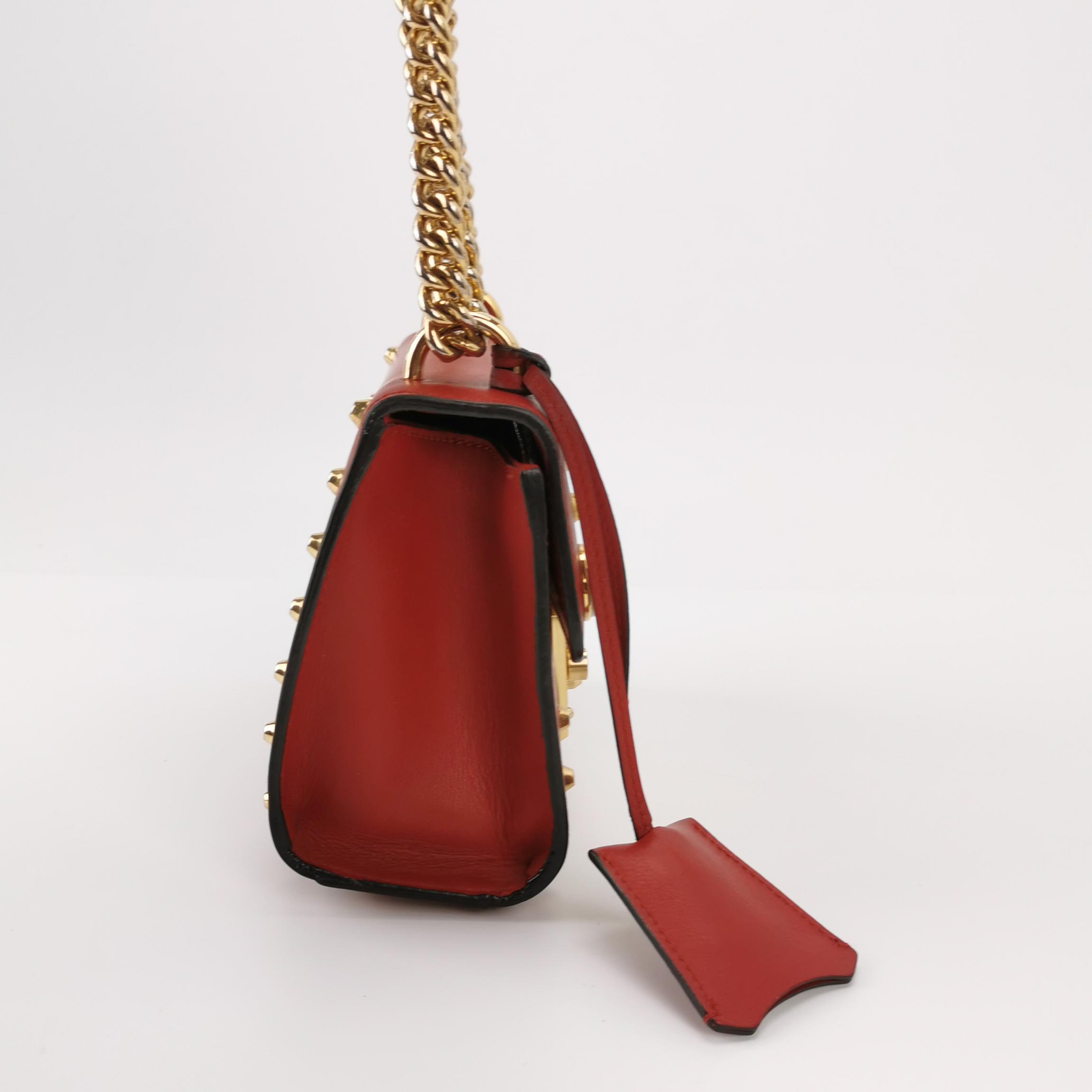 Gucci Pearly Padlock Shoulder Bag Studded Leather Small — photo 4 of 12