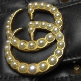 Gucci Pearly GG Marmont Flap Bag Embellished Matelasse Leather Small — thumbnail 9