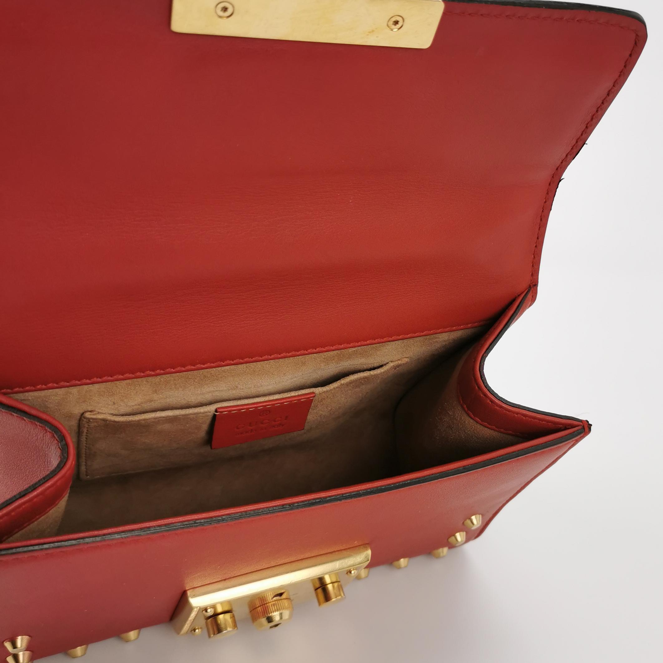 Gucci Pearly Padlock Shoulder Bag Studded Leather Small — photo 6 of 12