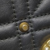 Gucci Pearly GG Marmont Flap Bag Embellished Matelasse Leather Small — thumbnail 12