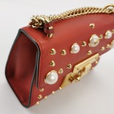 Gucci Pearly Padlock Shoulder Bag Studded Leather Small — thumbnail 8