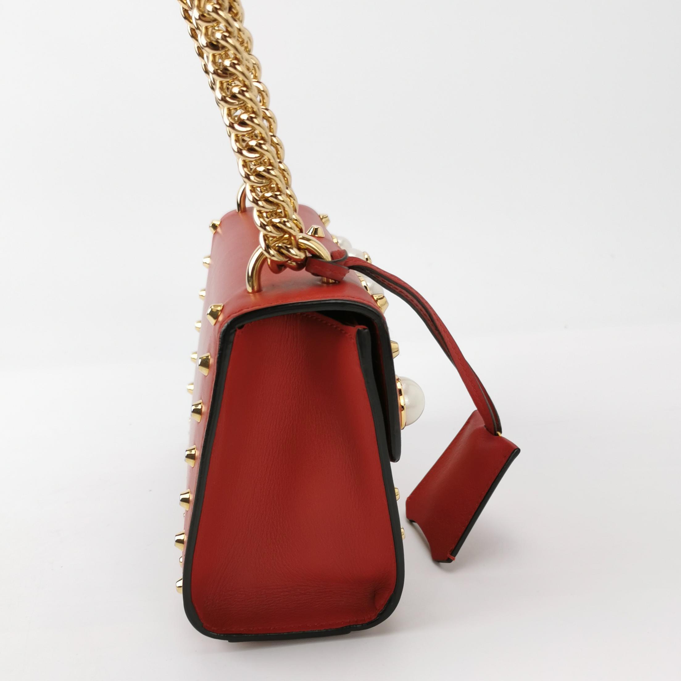 Gucci Pearly Padlock Shoulder Bag Studded Leather Small — photo 4 of 12