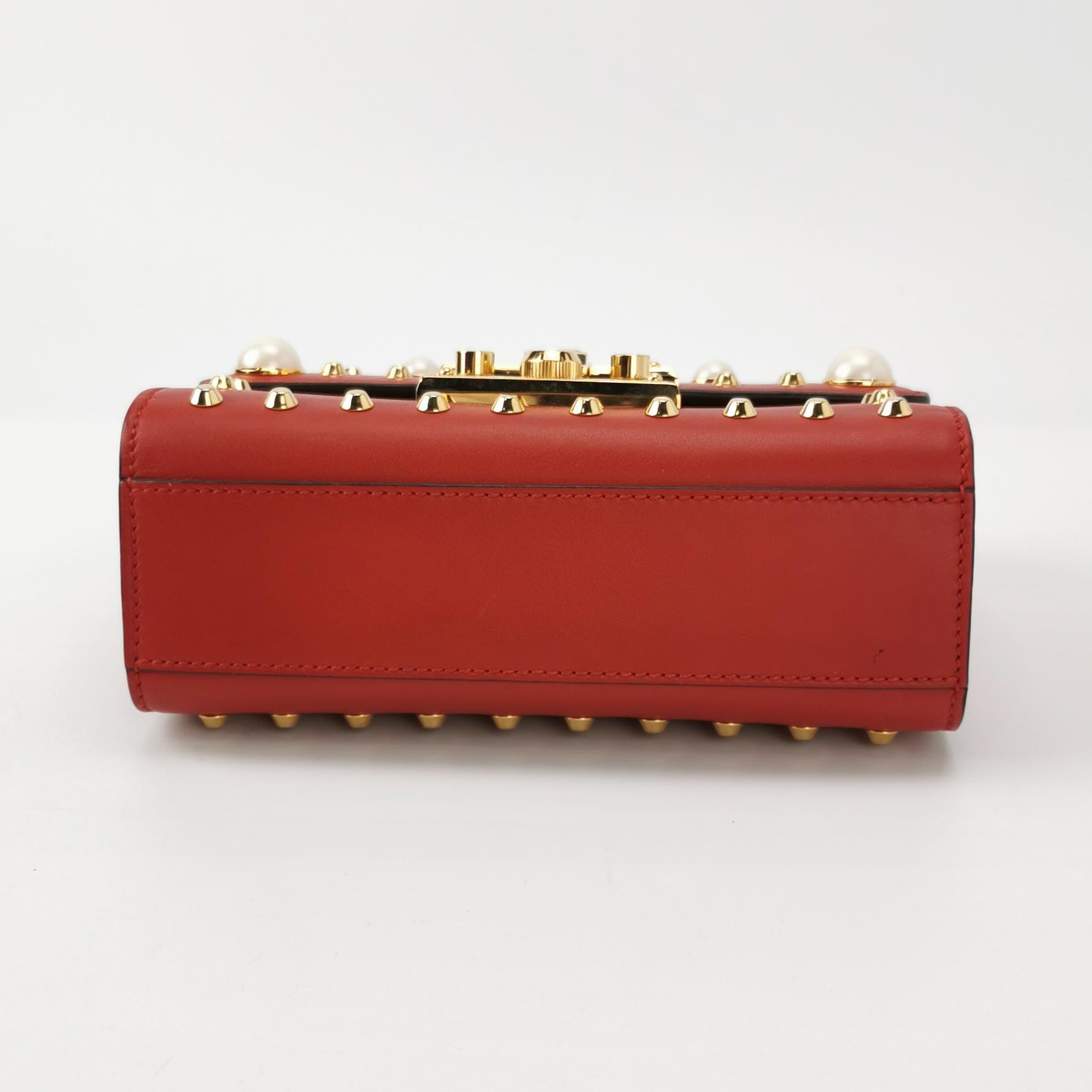 Gucci Pearly Padlock Shoulder Bag Studded Leather Small — photo 5 of 12