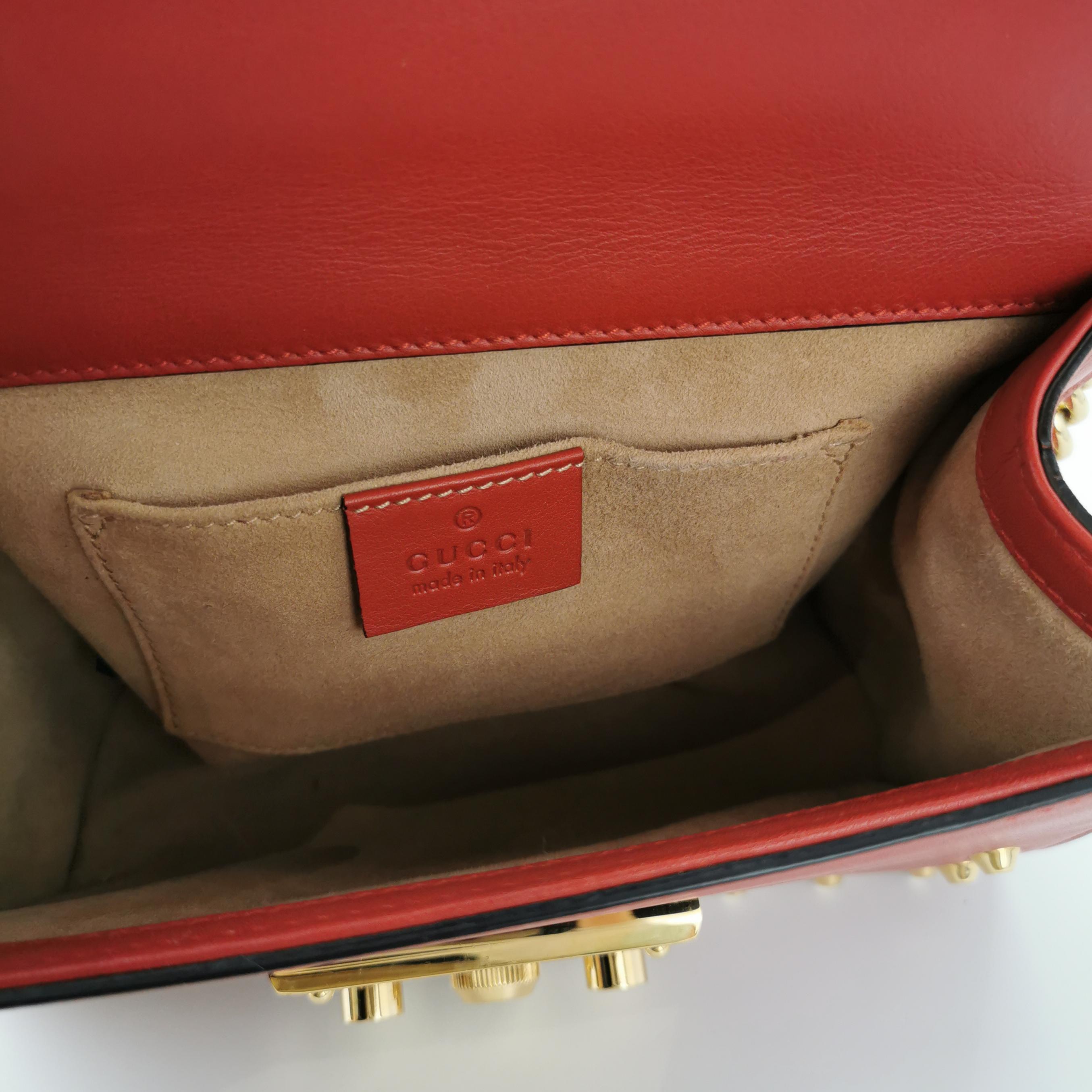 Gucci Pearly Padlock Shoulder Bag Studded Leather Small — photo 7 of 12