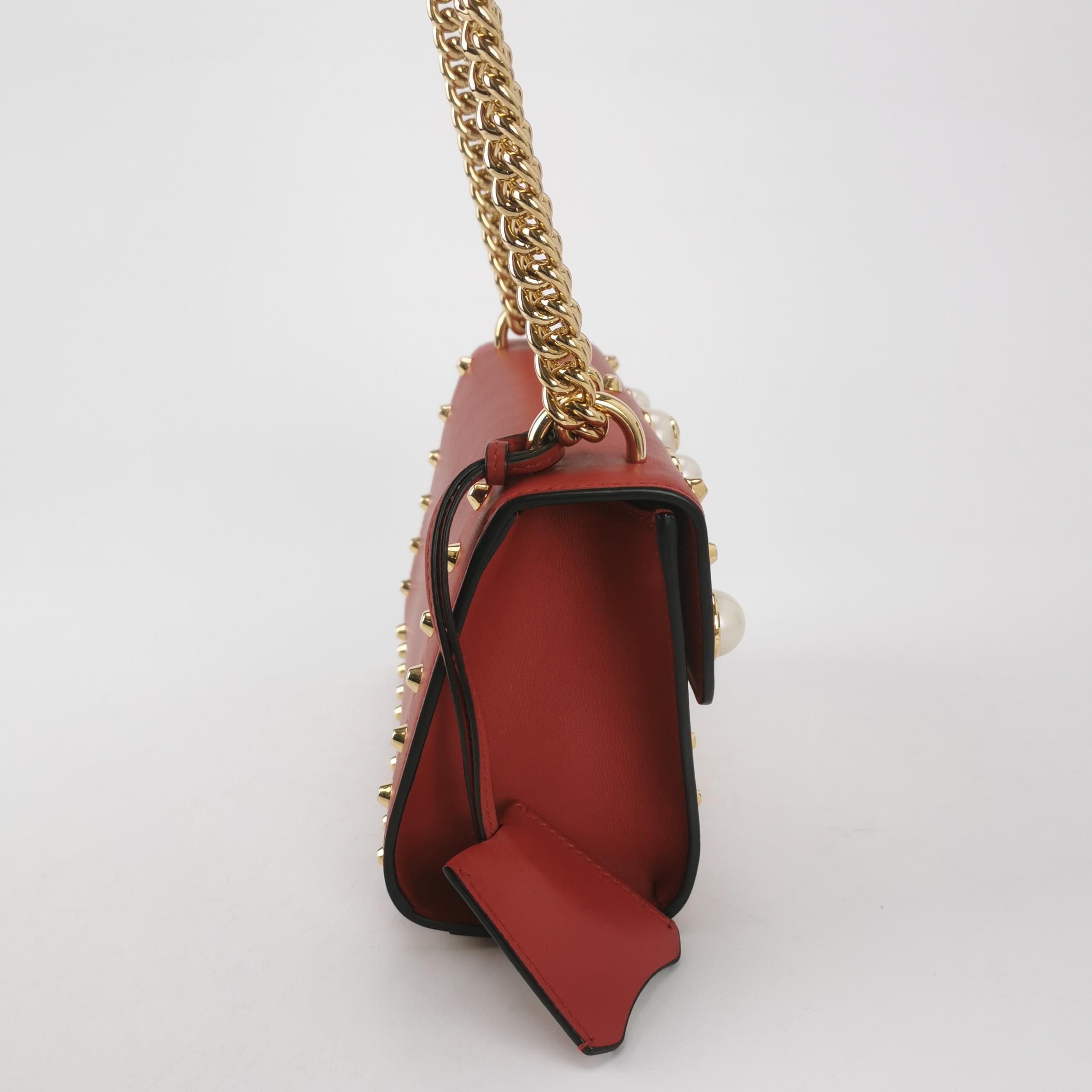 Gucci Pearly Padlock Shoulder Bag Studded Leather Small — photo 4 of 12