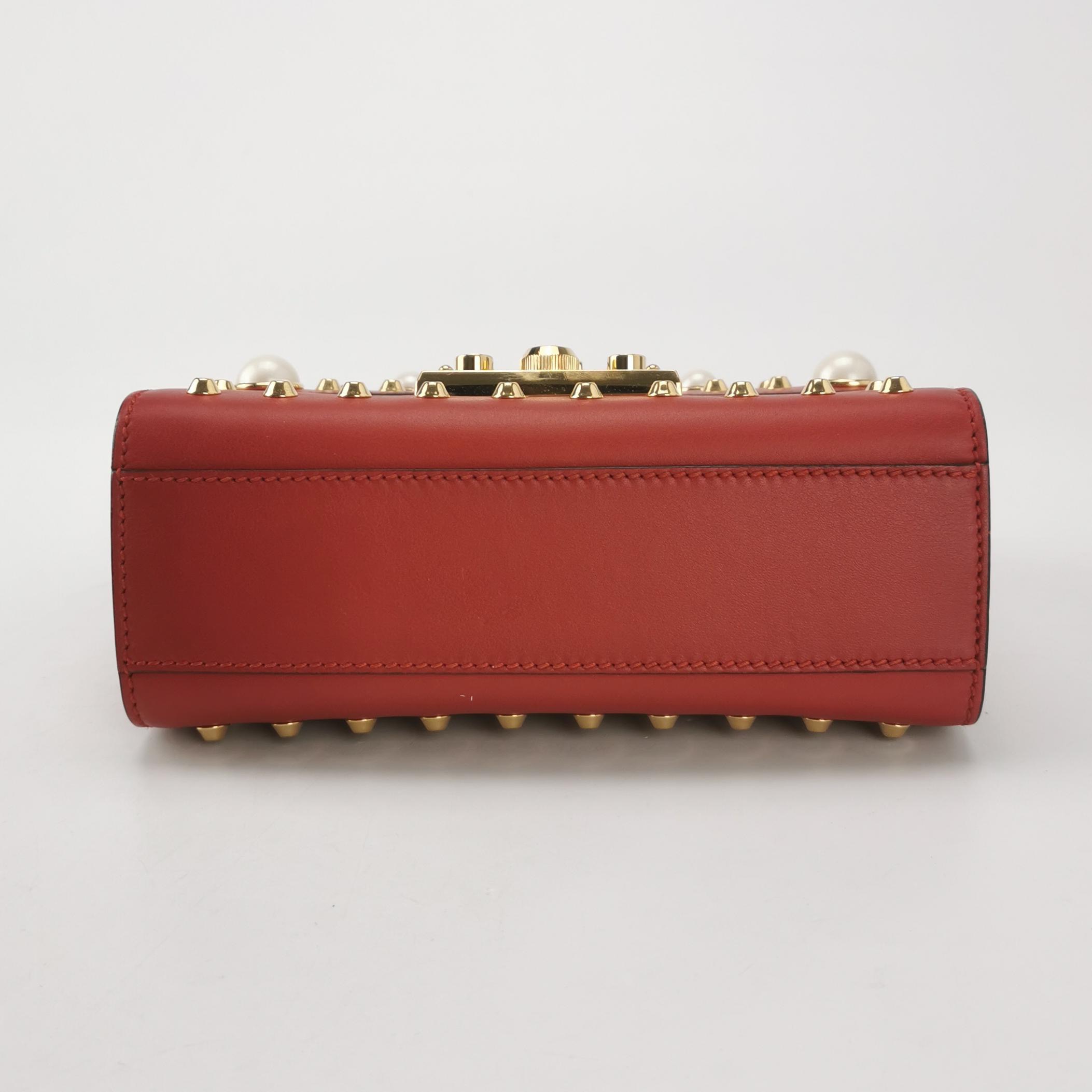 Gucci Pearly Padlock Shoulder Bag Studded Leather Small — photo 5 of 12
