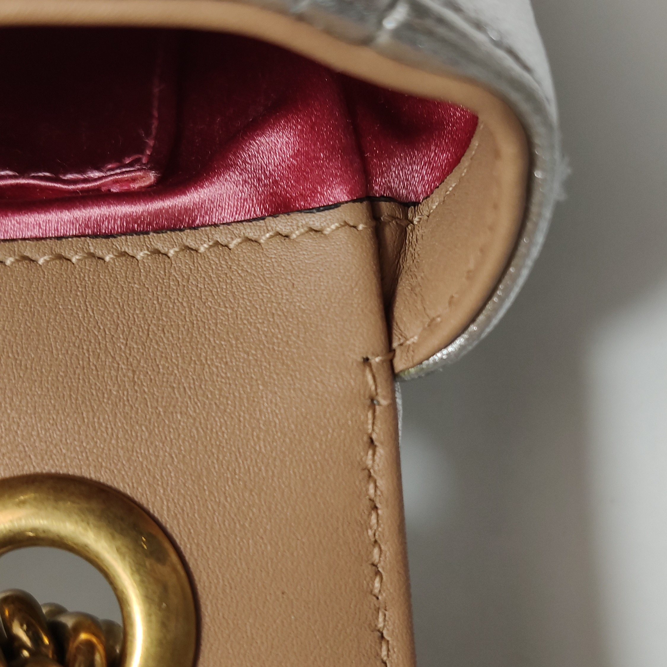 Gucci Pearly GG Marmont Flap Bag Embellished Matelasse Leather Mini — photo 10 of 20