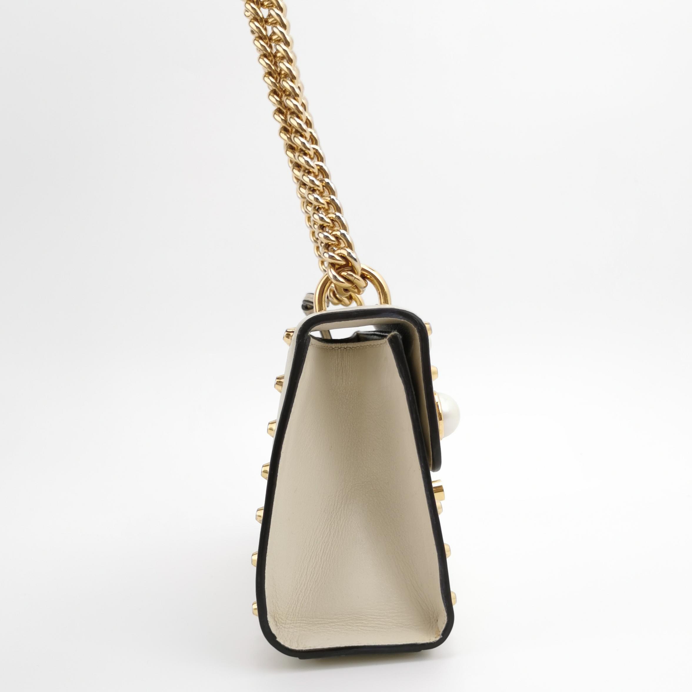 Gucci Pearly Padlock Shoulder Bag Studded Leather Small — photo 4 of 13