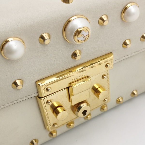 Gucci Pearly Padlock Shoulder Bag Studded Leather Small — photo 9 of 13