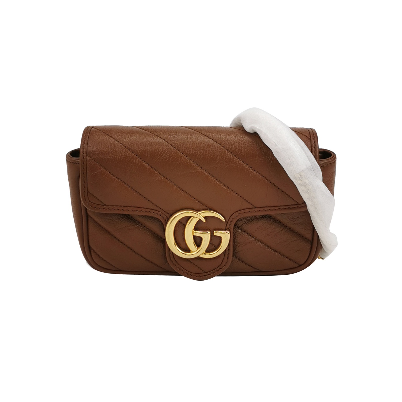 Gucci GG Marmont Flap Bag Diagonal Quilted Leather Super Mini — photo 1 of 18