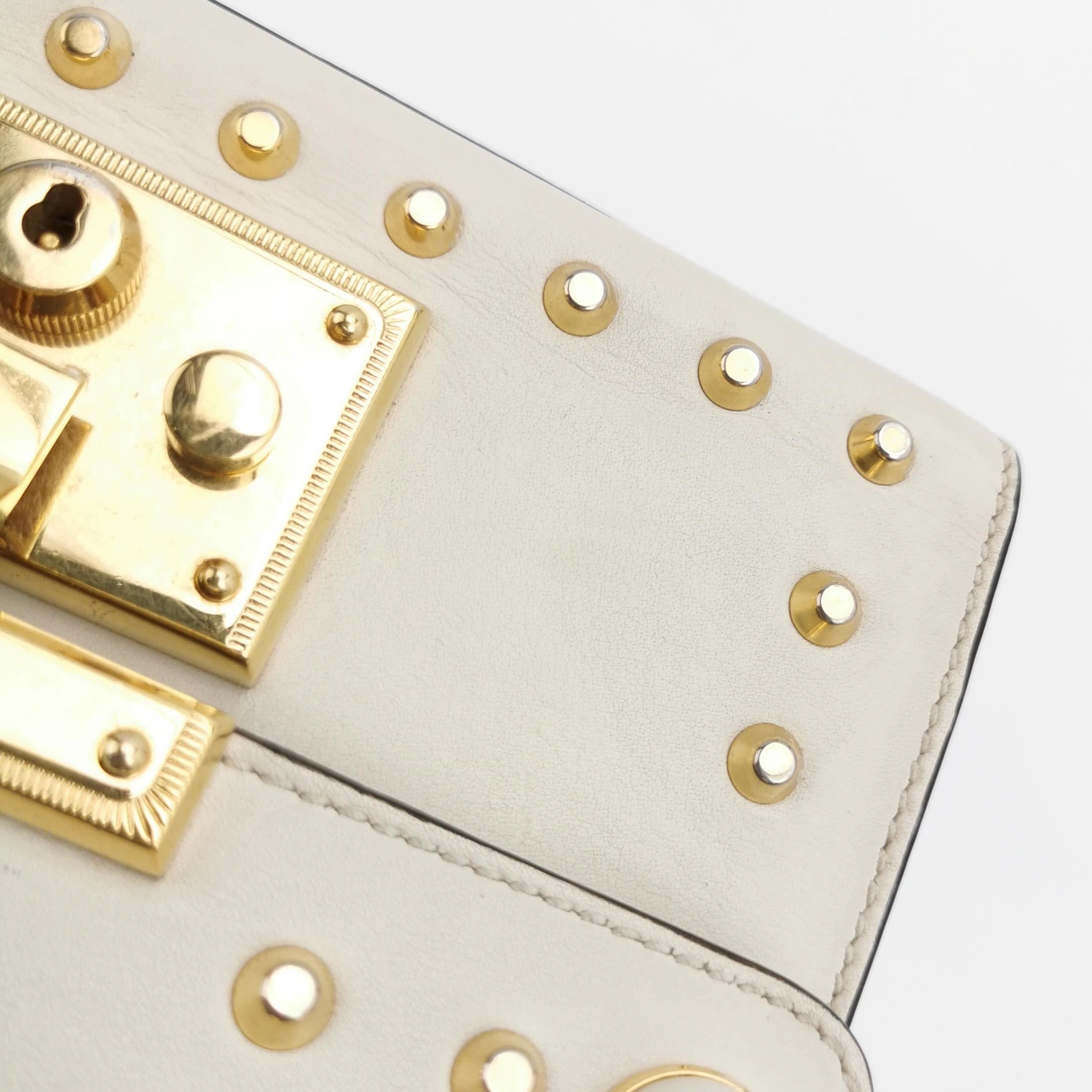 Gucci Pearly Padlock Shoulder Bag Studded Leather Small — photo 10 of 13