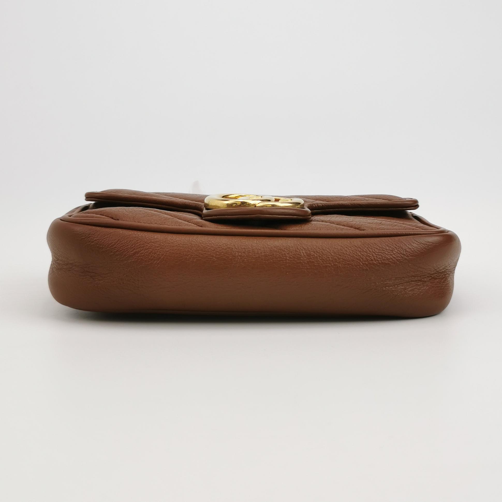 Gucci GG Marmont Flap Bag Diagonal Quilted Leather Super Mini — photo 6 of 18