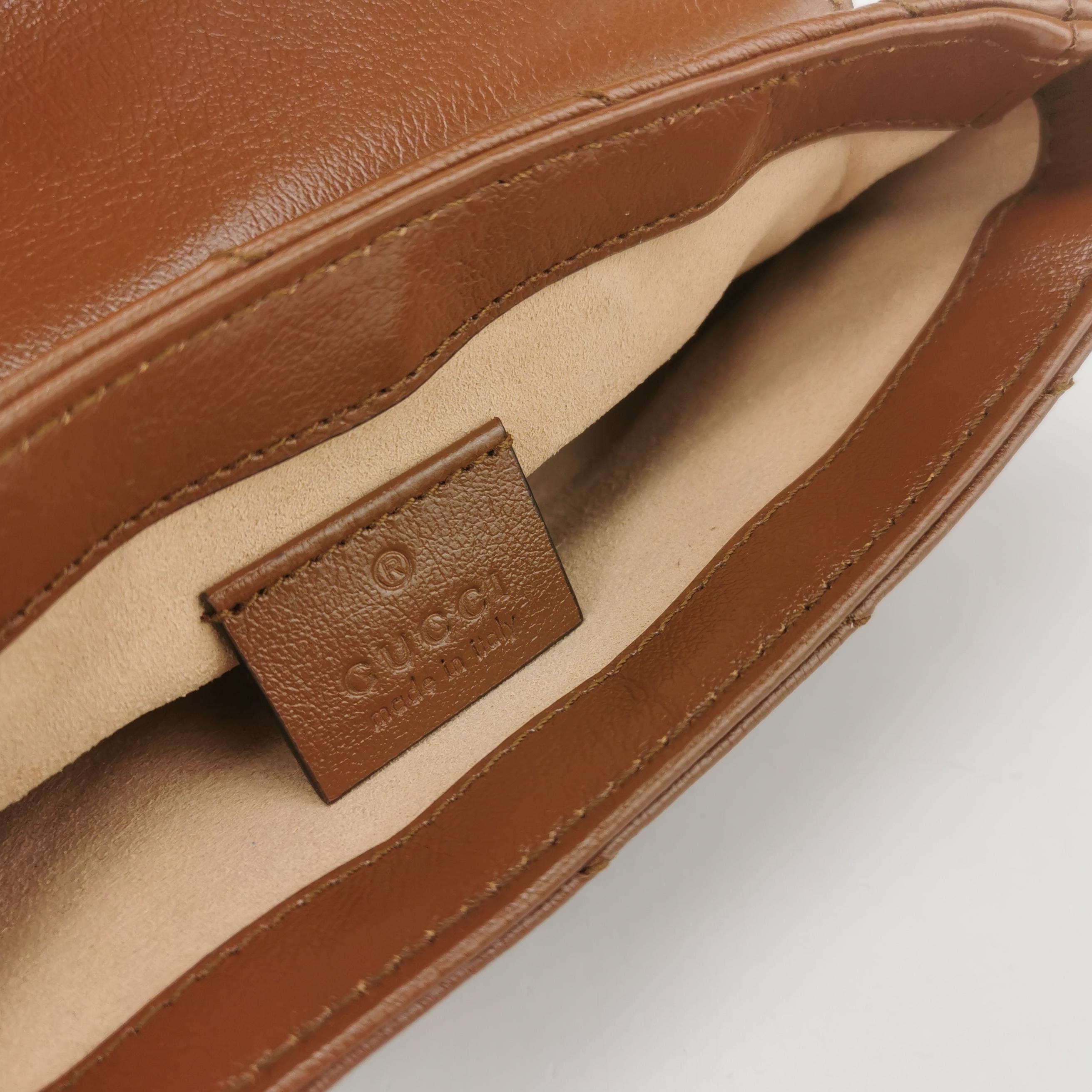 Gucci GG Marmont Flap Bag Diagonal Quilted Leather Super Mini — photo 9 of 13
