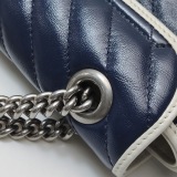 Gucci GG Marmont Flap Bag Diagonal Quilted Leather Small — thumbnail 11