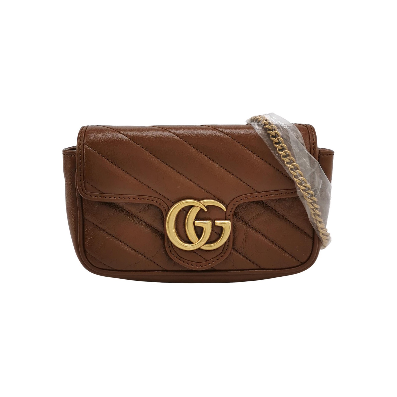 Gucci GG Marmont Flap Bag Diagonal Quilted Leather Super Mini — photo 1 of 20
