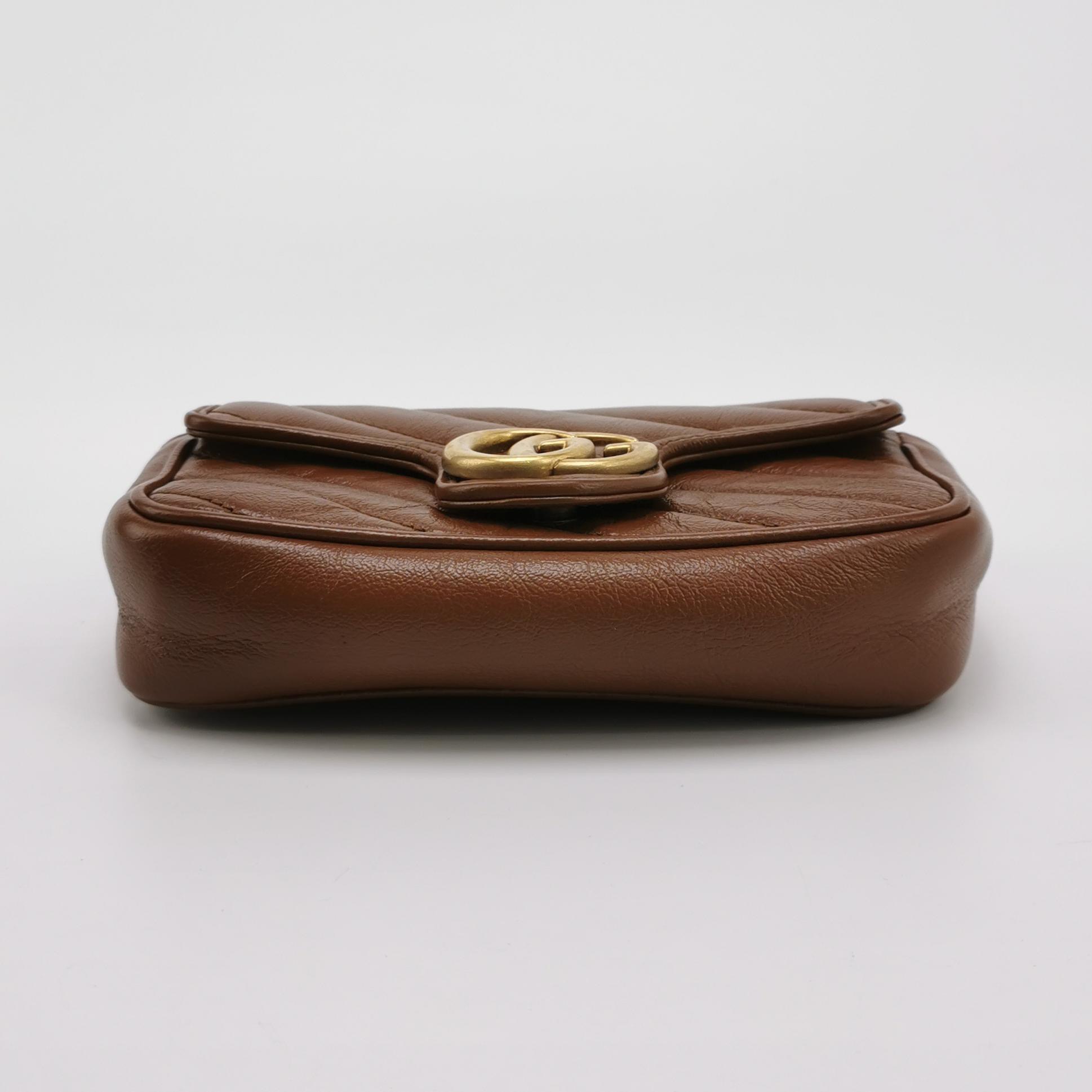 Gucci GG Marmont Flap Bag Diagonal Quilted Leather Super Mini — photo 6 of 20