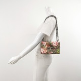 Gucci Padlock Shoulder Bag Blooms Print GG Coated Canvas Small — thumbnail 2