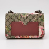 Gucci Padlock Shoulder Bag Blooms Print GG Coated Canvas Small — thumbnail 3