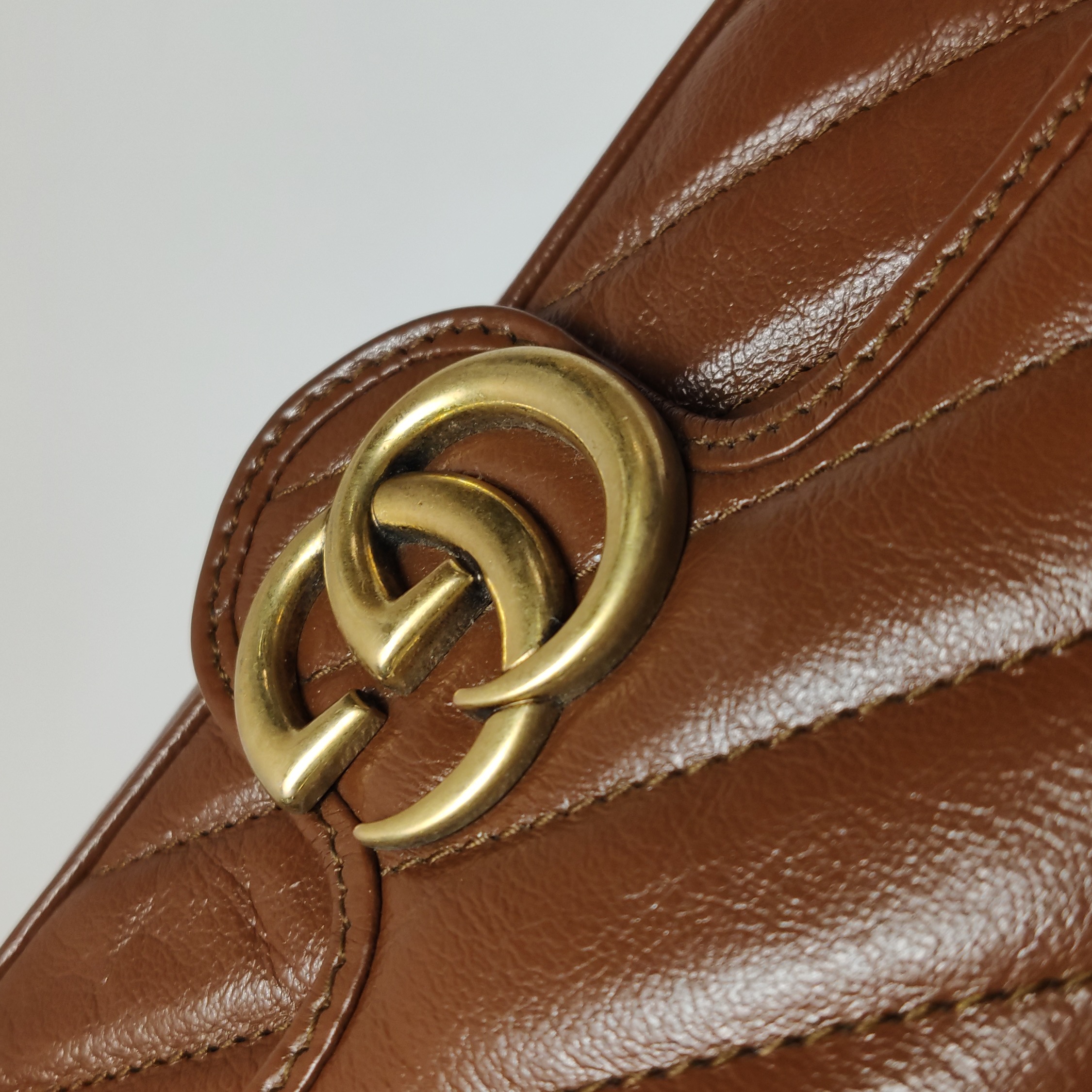 Gucci GG Marmont Flap Bag Diagonal Quilted Leather Super Mini — photo 10 of 20