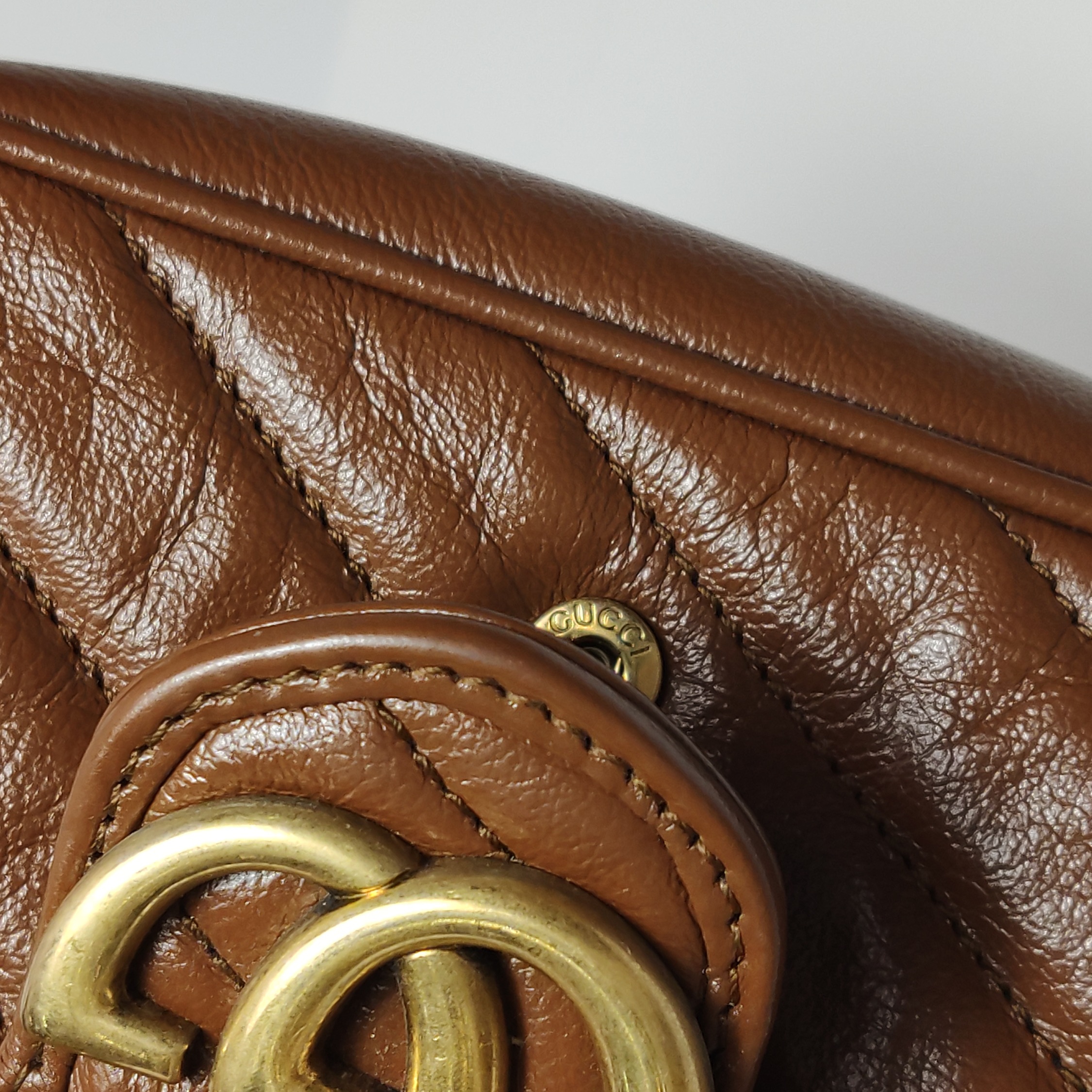 Gucci GG Marmont Flap Bag Diagonal Quilted Leather Super Mini — photo 9 of 20