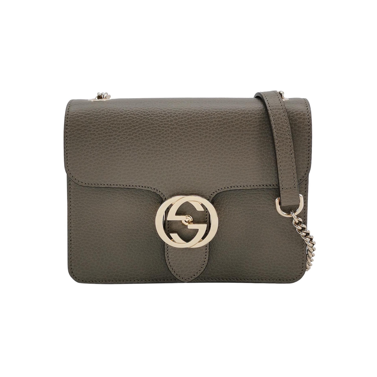 Gucci Interlocking Shoulder Bag Leather Small — photo 1 of 14