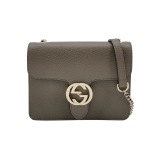 Gucci Interlocking Shoulder Bag Leather Small — thumbnail 1