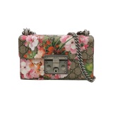 Gucci Padlock Shoulder Bag Blooms Print GG Coated Canvas Small — thumbnail 1