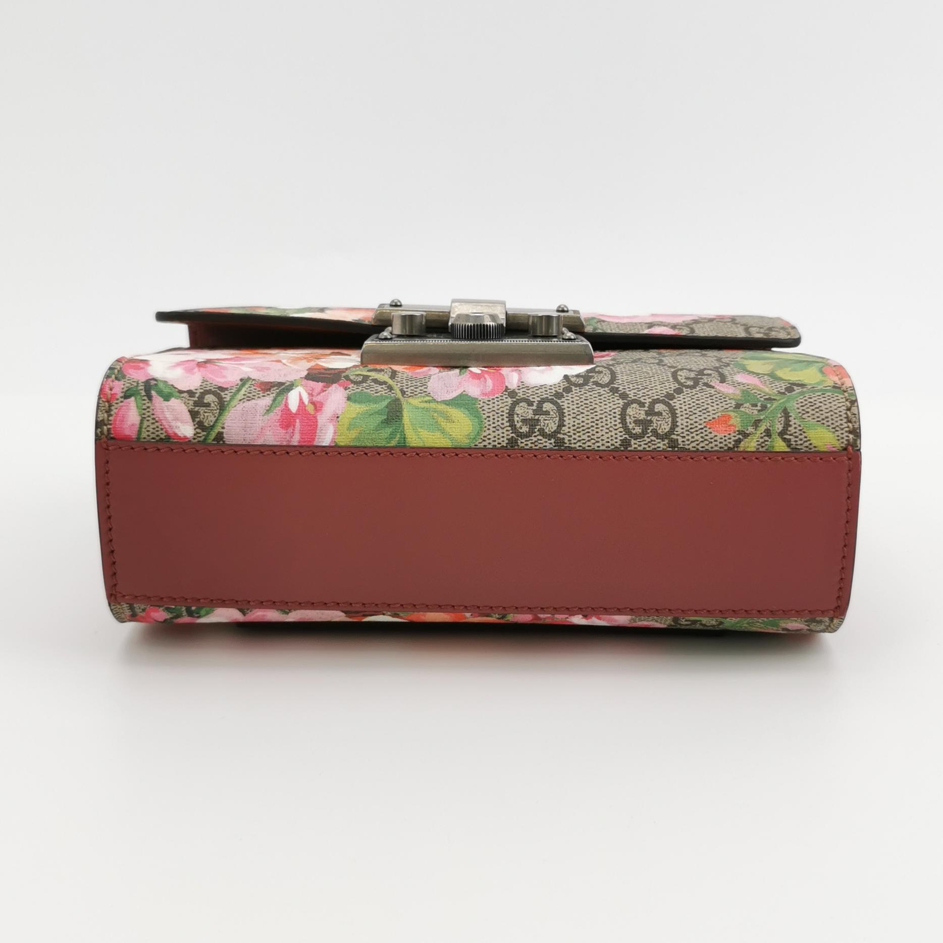 Gucci Padlock Shoulder Bag Blooms Print GG Coated Canvas Small — photo 5 of 11