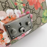 Gucci Padlock Shoulder Bag Blooms Print GG Coated Canvas Small — thumbnail 9