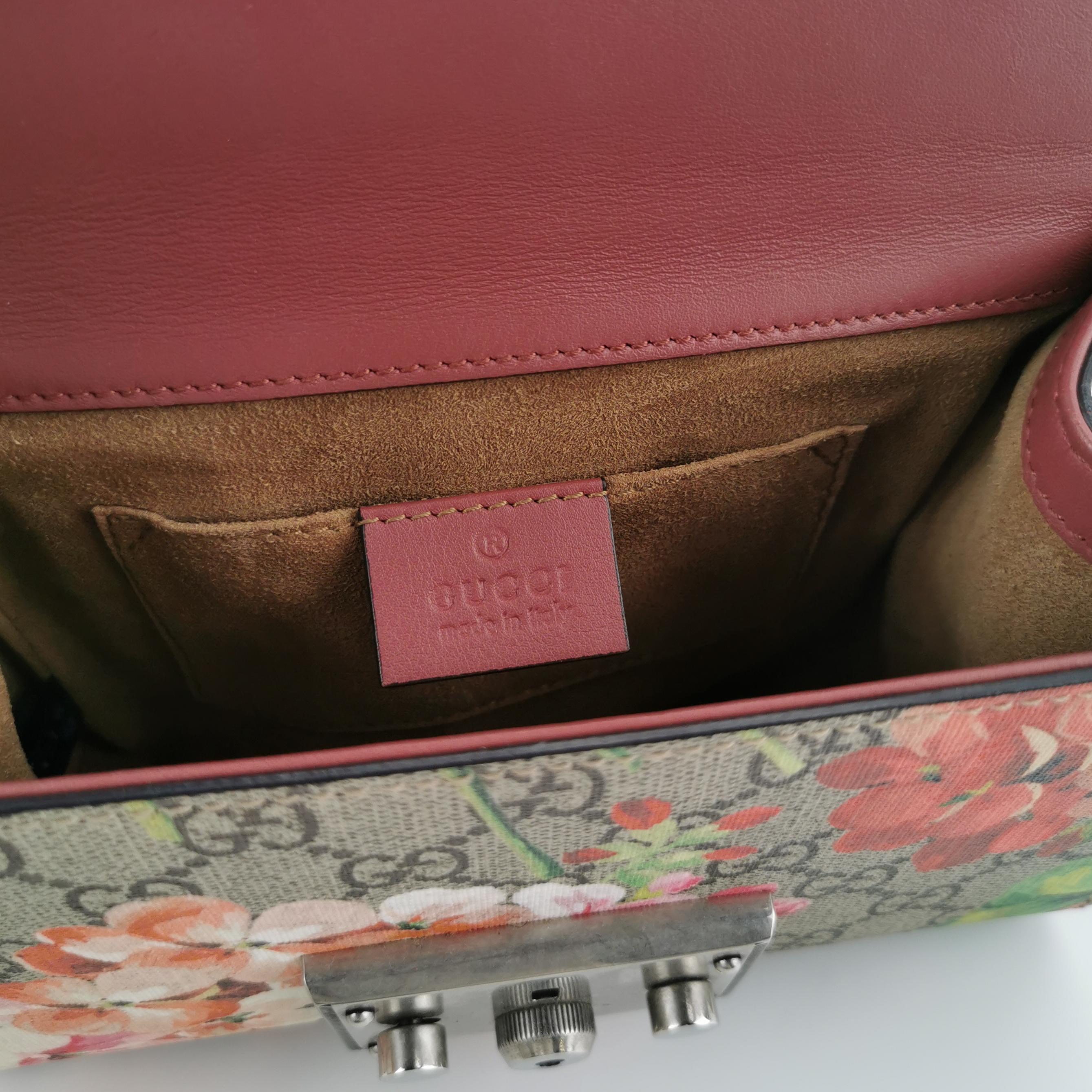 Gucci Padlock Shoulder Bag Blooms Print GG Coated Canvas Small — photo 6 of 10