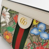 Gucci Ophidia Chain Shoulder Bag Flora GG Coated Canvas Small — thumbnail 11
