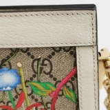 Gucci Ophidia Chain Shoulder Bag Flora GG Coated Canvas Small — thumbnail 9