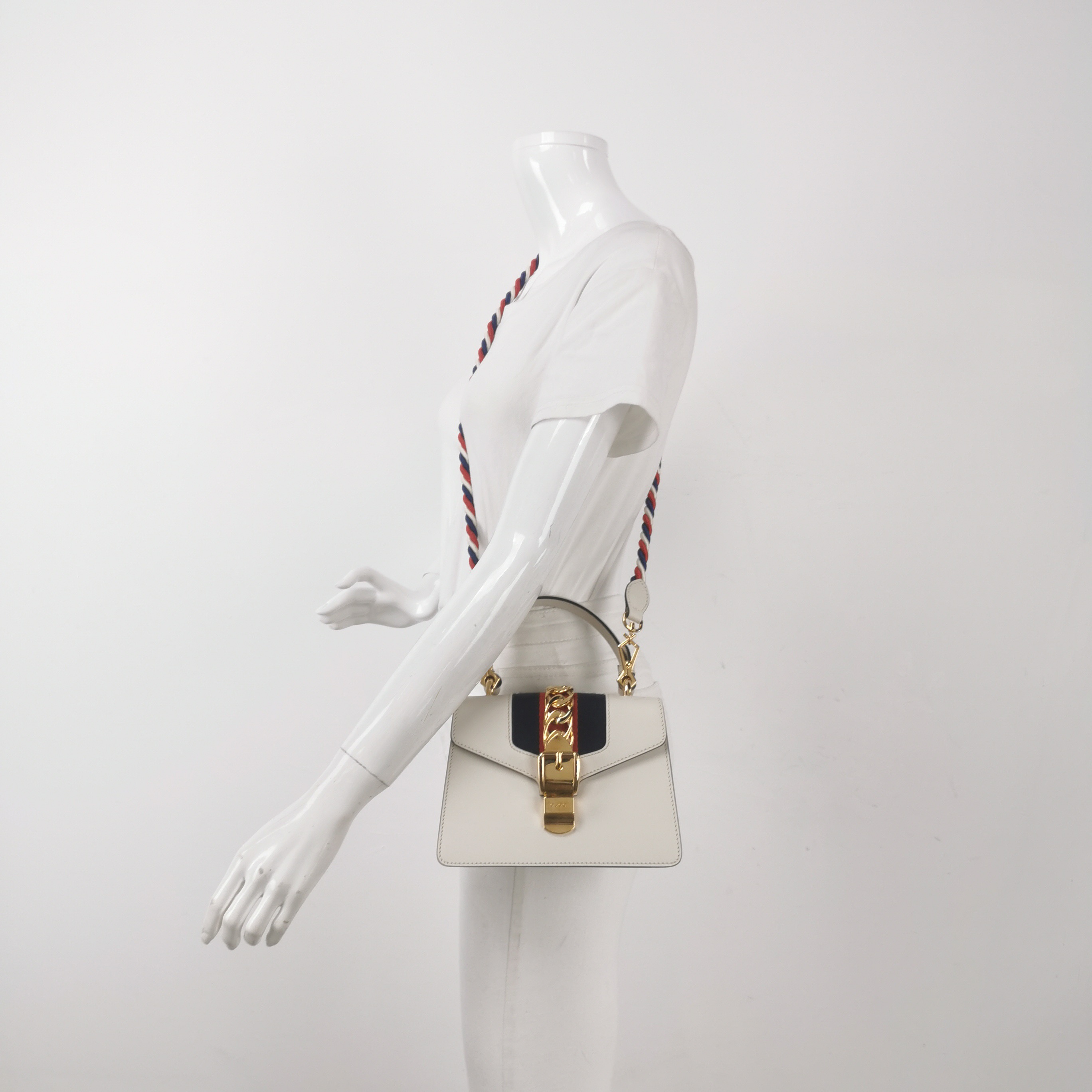 Gucci Sylvie Top Handle Bag Leather Mini — alternate view