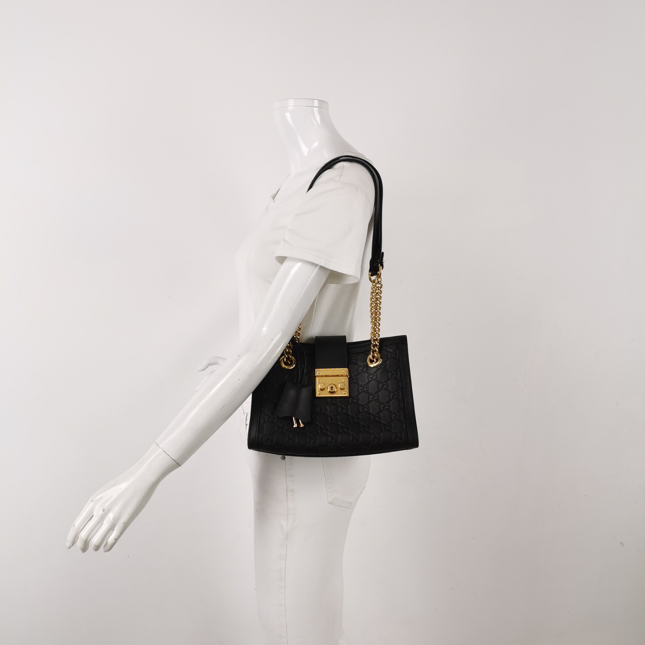 Gucci Padlock Chain Tote Guccissima Leather Small — alternate view