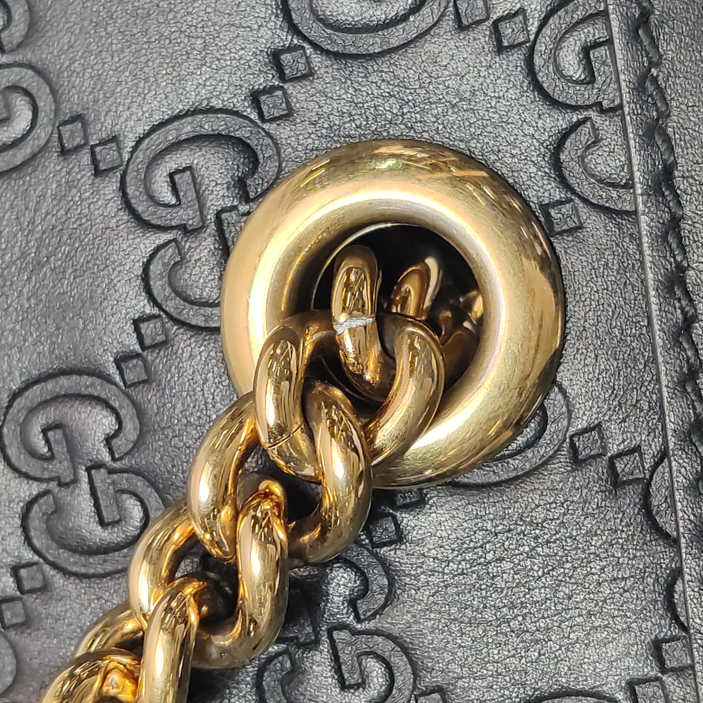 Gucci Padlock Chain Tote Guccissima Leather Small — photo 10 of 16