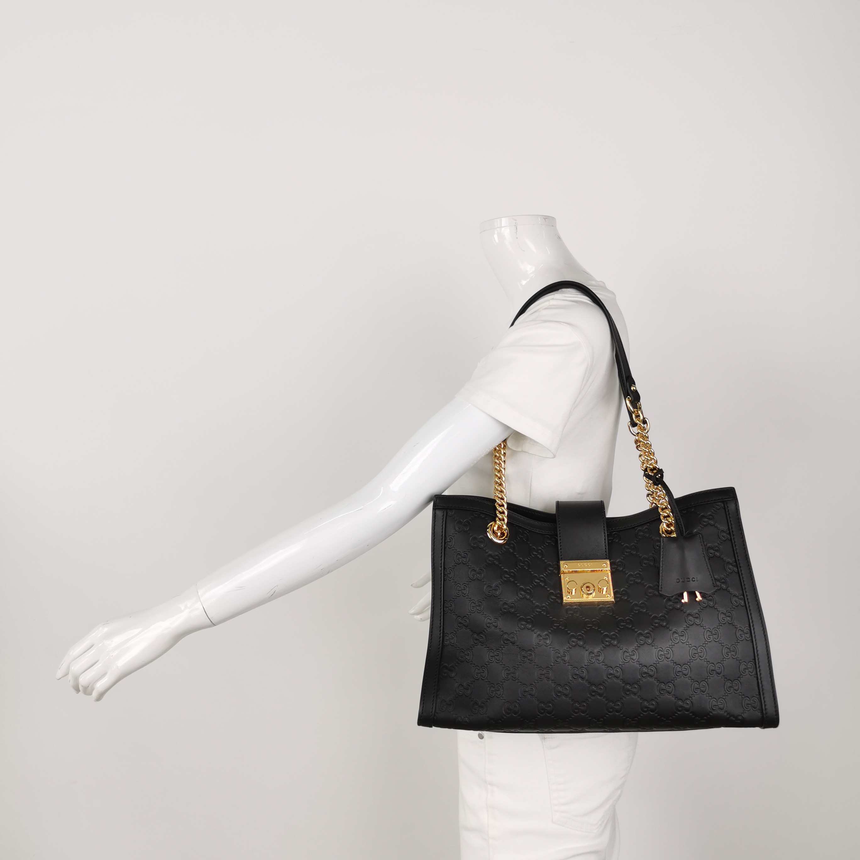 Gucci Padlock Chain Tote Guccissima Leather Medium — alternate view
