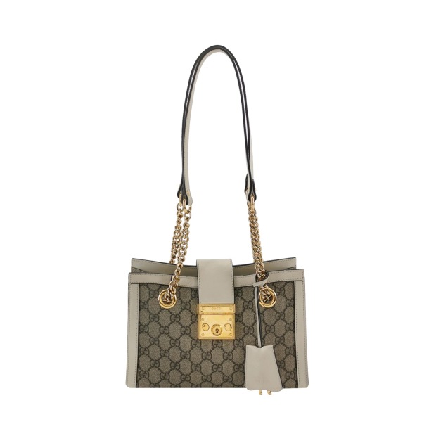 Gucci Padlock Chain Tote GG Coated Canvas with Leather Small — pre-owned, Vierlot