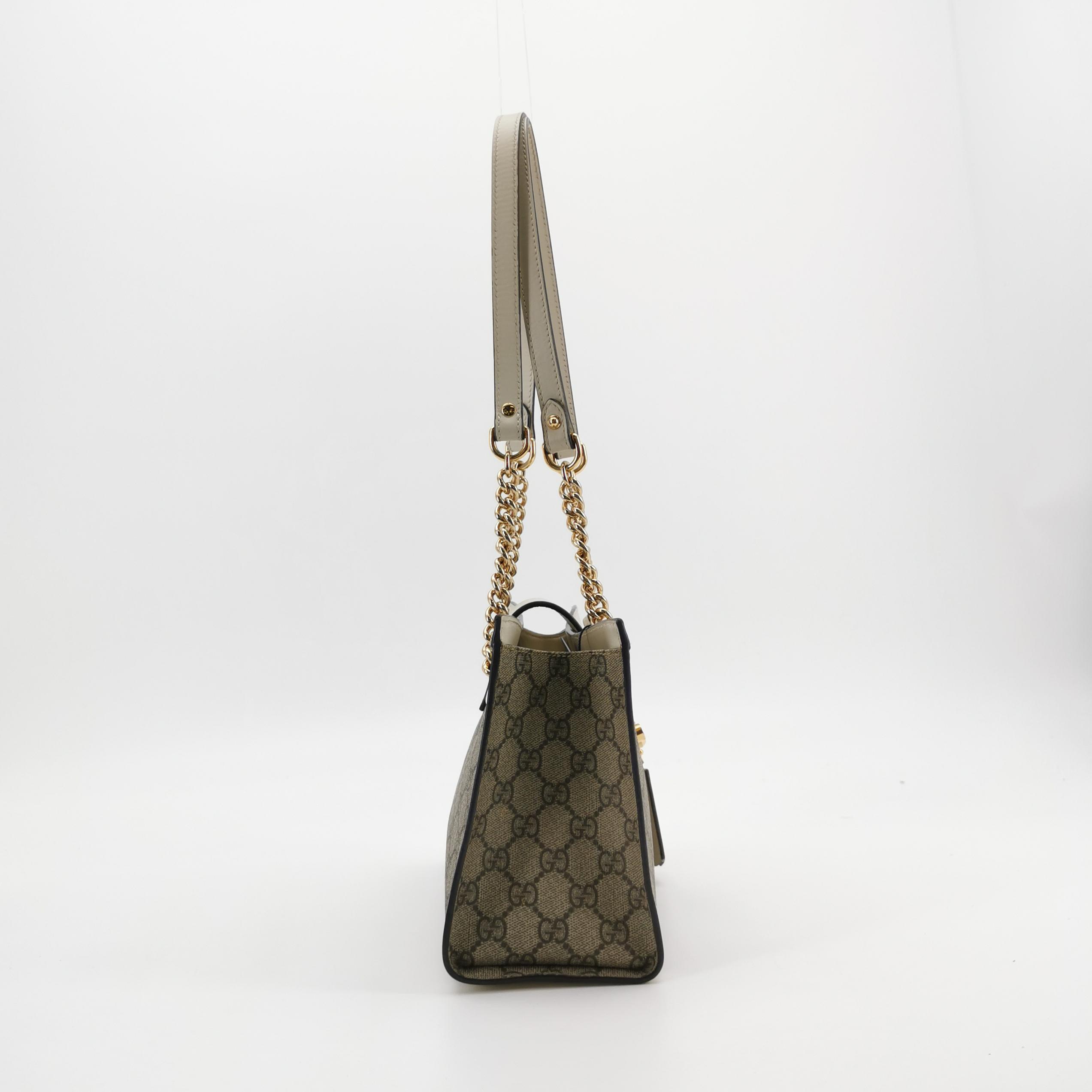 Gucci Padlock Chain Tote GG Coated Canvas with Leather Small — photo 4 of 14