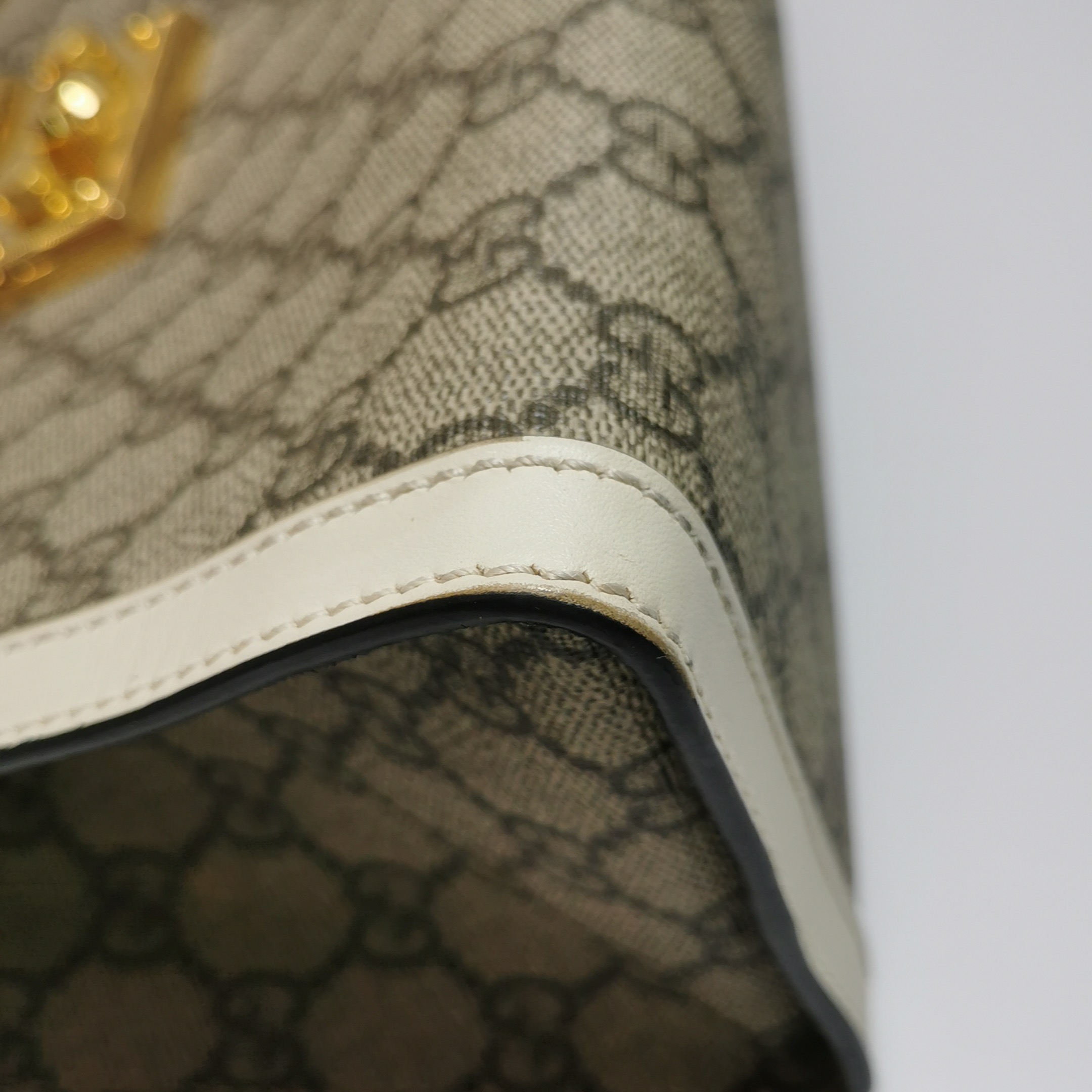 Gucci Padlock Chain Tote GG Coated Canvas with Leather Small — photo 11 of 14