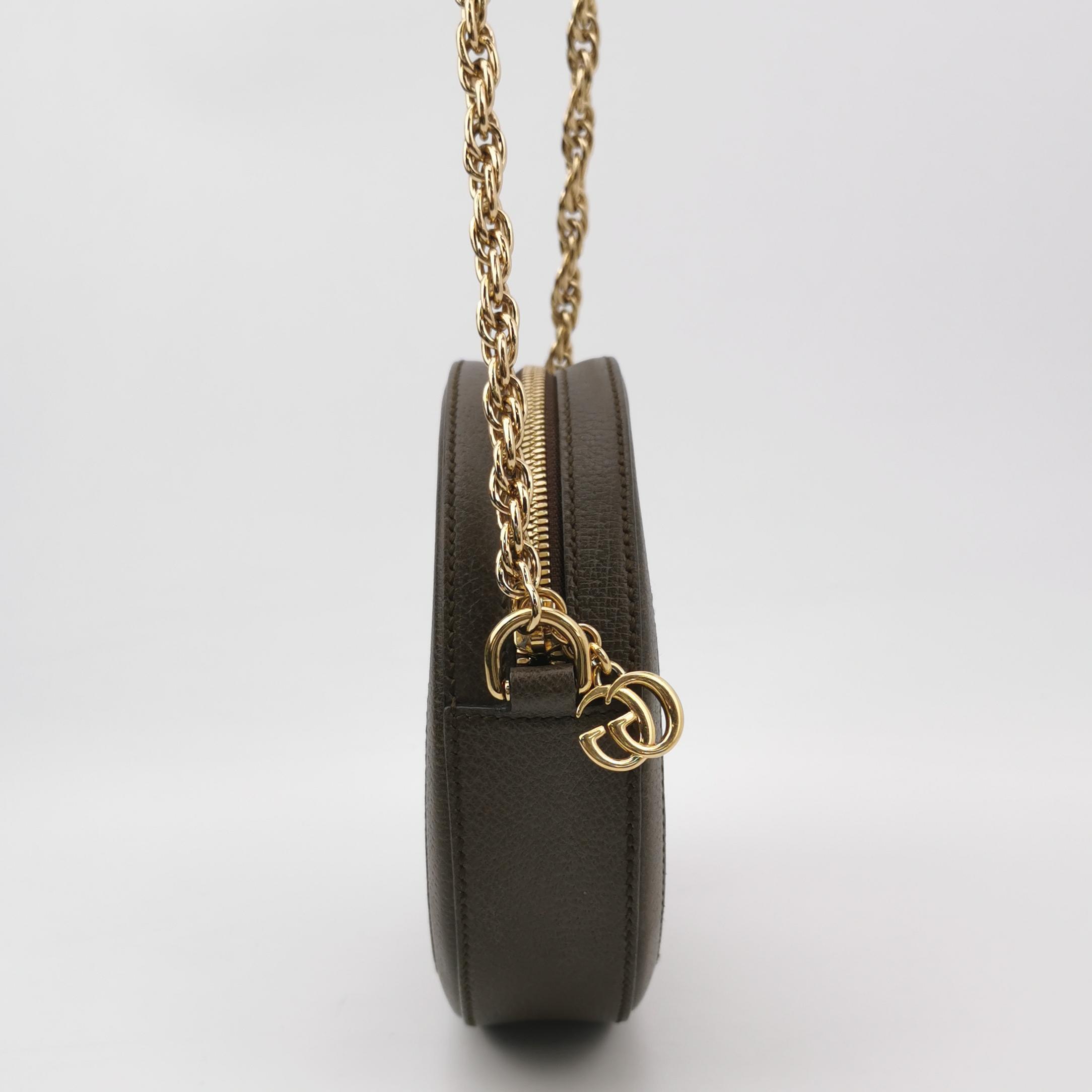 Gucci Ophidia Round Shoulder Bag GG Coated Canvas Mini — photo 3 of 18