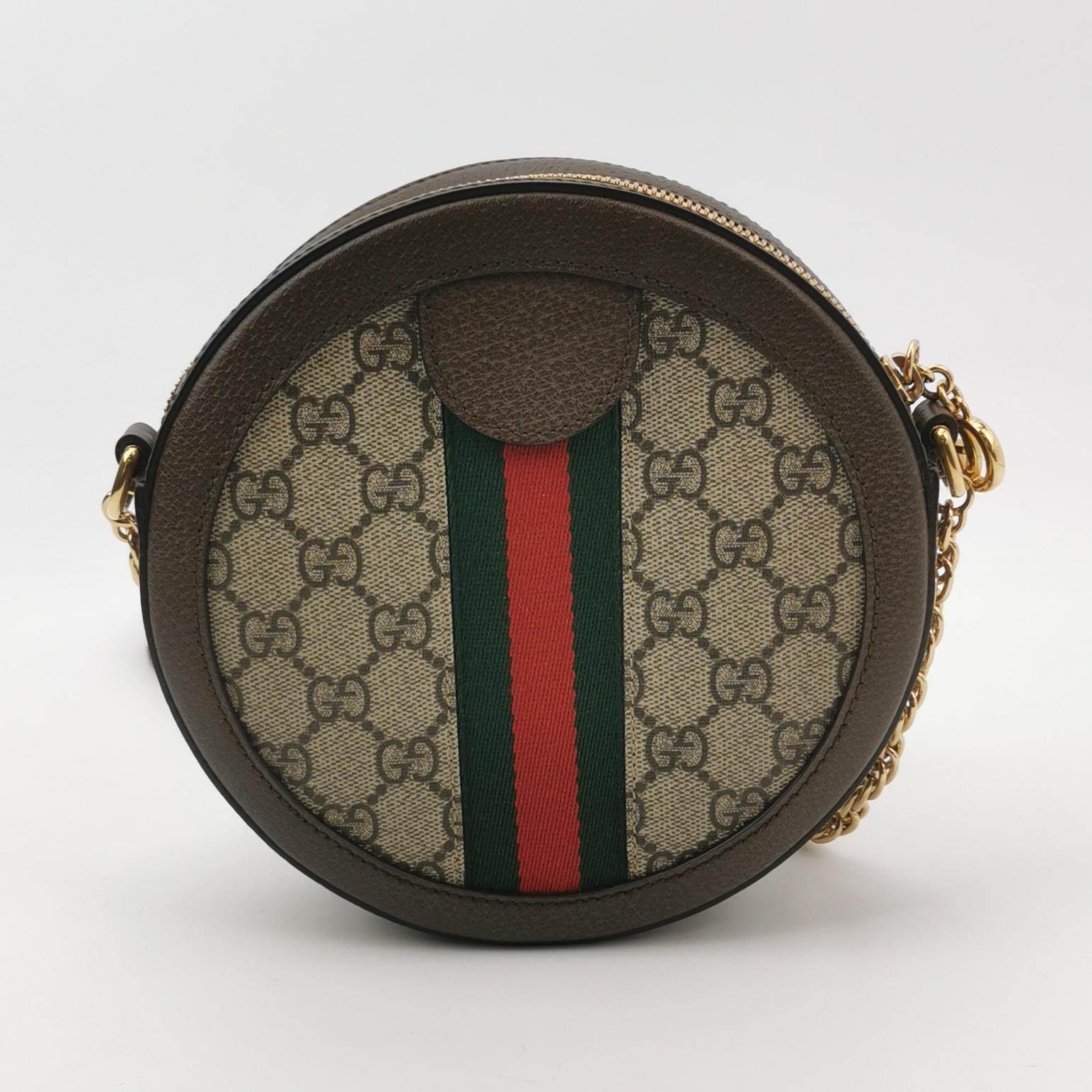 Gucci Ophidia Round Shoulder Bag GG Coated Canvas Mini — photo 5 of 18