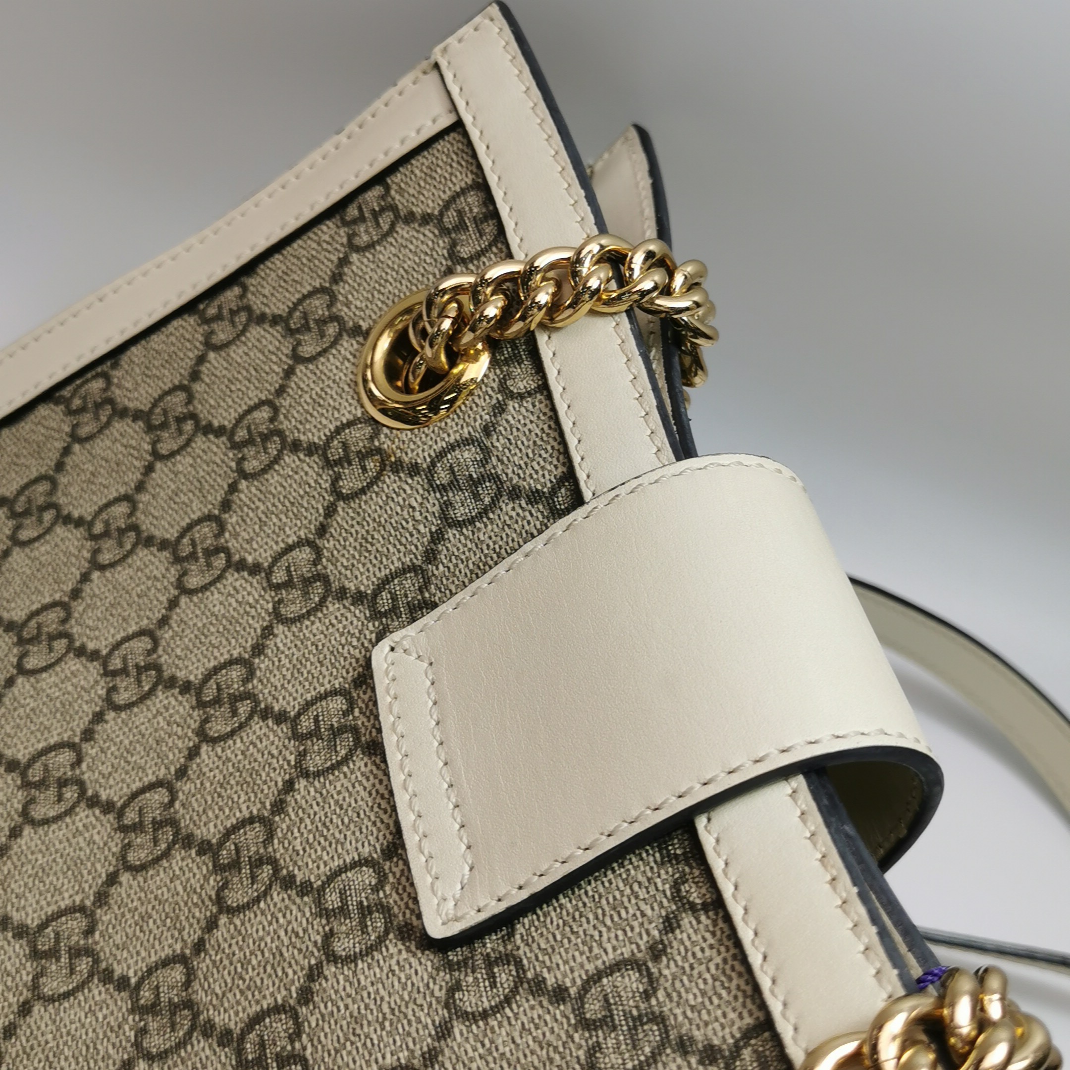 Gucci Padlock Chain Tote GG Coated Canvas with Leather Small — photo 9 of 14